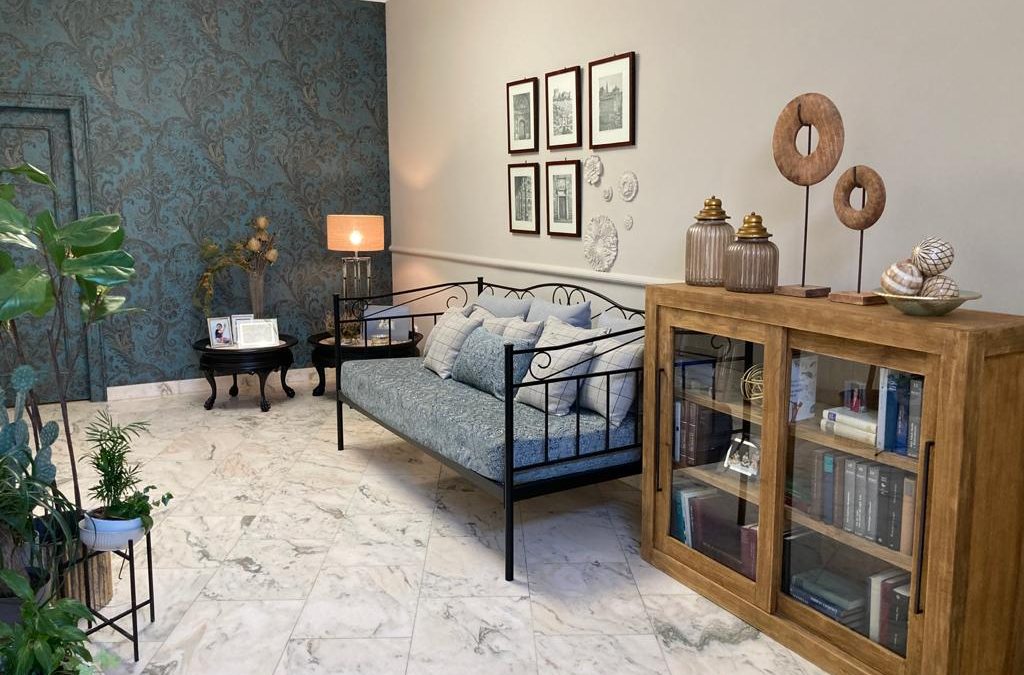 Un hall con mucho estilo